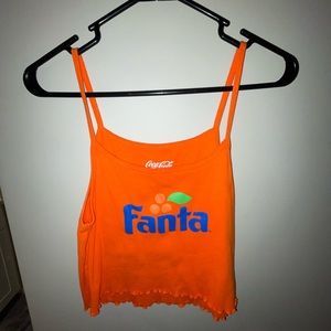 Orange Fanta Crop Top